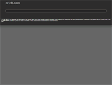 Tablet Screenshot of cric8.com